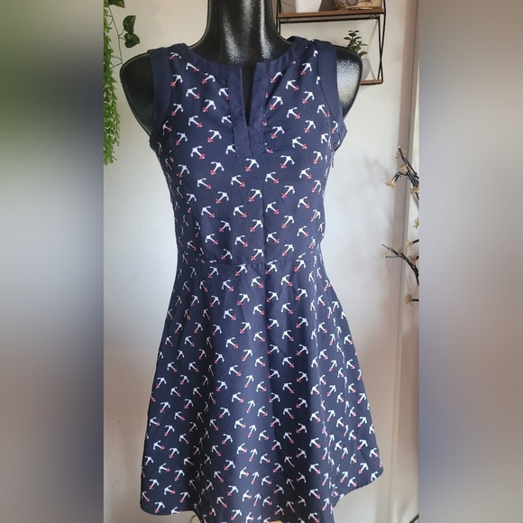 Tommy Hilfiger Nautical Print Sleeveless Dress 2 - Picture 1 of 8